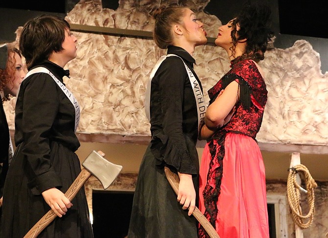 From left:  Allie Lambson, Hunter Slingbaum, Kelly Brents and Kristiana Qerosi in Madison High’s production of ‘Deadwood Dick.’ 


