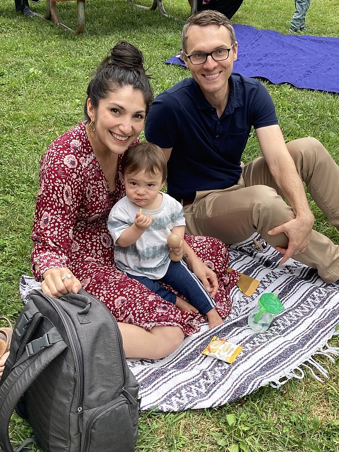 Braddock Supervisor James Walkinshaw, with wife Yvette, and son, Mateo.