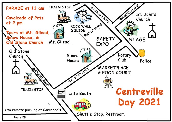 Bands and food will be part of this year's Centreville Day.