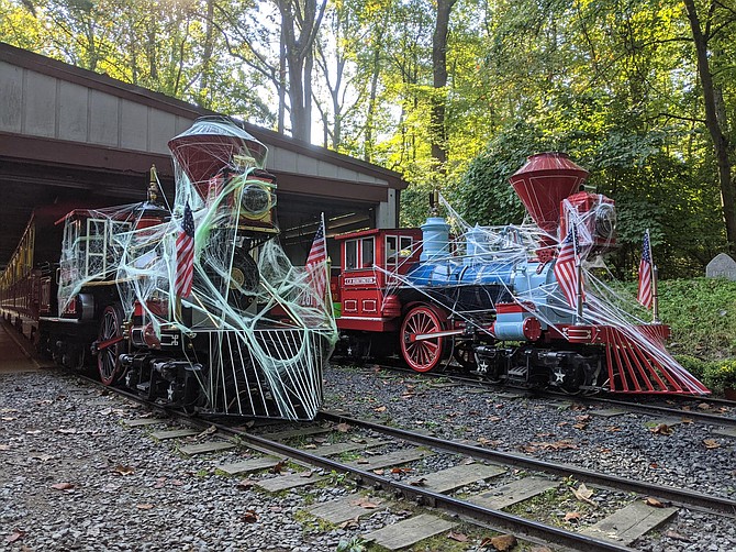 Spooky train parked at station