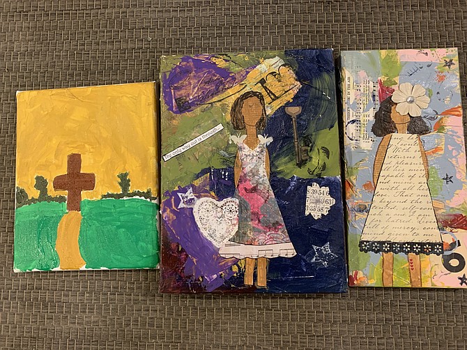 Creating art is one of the ways that Chrystal Pierce and her friends stay connected.