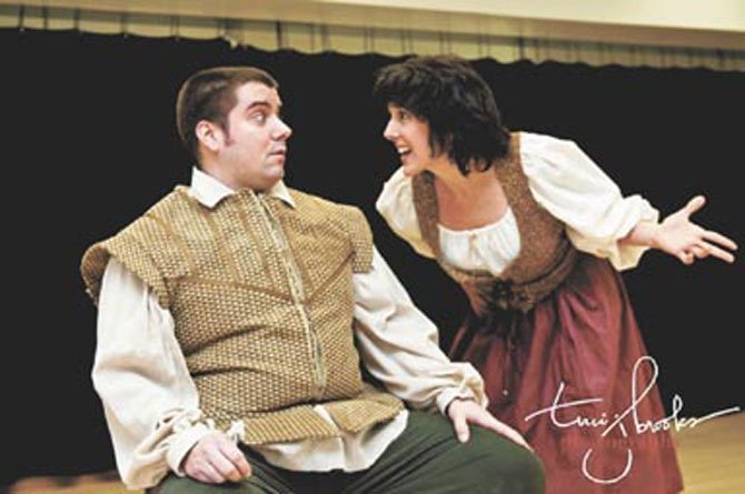 Nathan Tatro and Janice Rivera in the McLean Community Players’ production of the "Man of La Mancha."