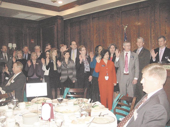 The 2012 ViennaTysons Regional Chamber of Commerce installed the 2012 Board of Directors on Jan. 19 at a luncheon at Maggiano’s restaurant. 