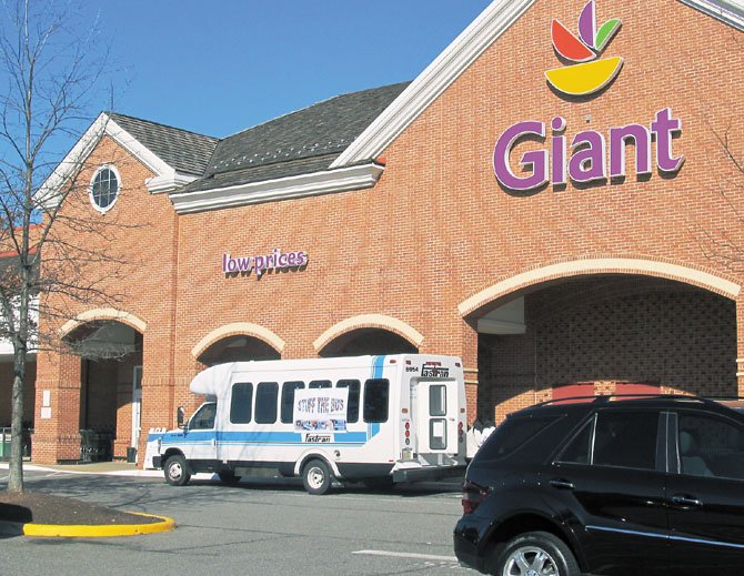 Fairfax County’s second annual "Stuff the Bus" campaign is a partnership between Neighborhood and Community Services, the Office of Public Private Partnerships (OP3), and FASTRAN buses, as well as local grocery store chains Giant and Shoppers Food Warehouse. Last weekend, buses were located at Giant stores in Herndon and Lorton. 