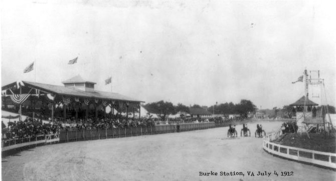 A photo of the Burke Race Track in the 1920s. Mike Copperthite gave a presentation on his famous ancestor to the Burke Historical Society on Sunday, Jan. 29. 

