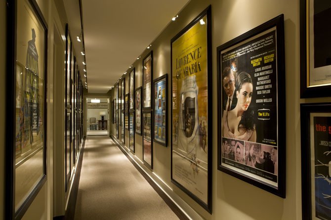 In this BOWA project in Great Falls, a gallery was designed to display the owner's extensive motion picture poster collection.