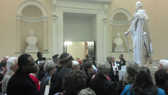 Many members of Rising Hope tour the State Capitol and receive an on-site history lesson on Feb 2.