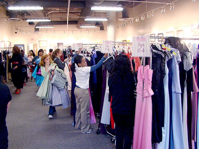 Last year’s Diva Central dress drive at Reston Community Center, which provides local teenage girls with donated, gently used formal dresses. This year’s drive is going on until Feb. 25. 