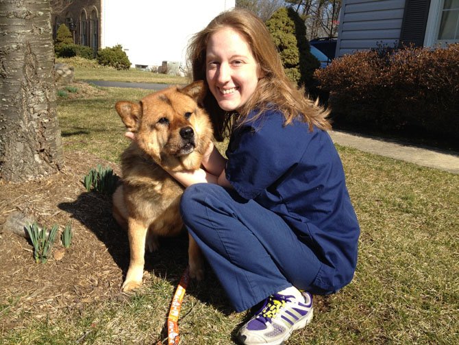 Kierianne Knollman with friend and confidante, Macy. 