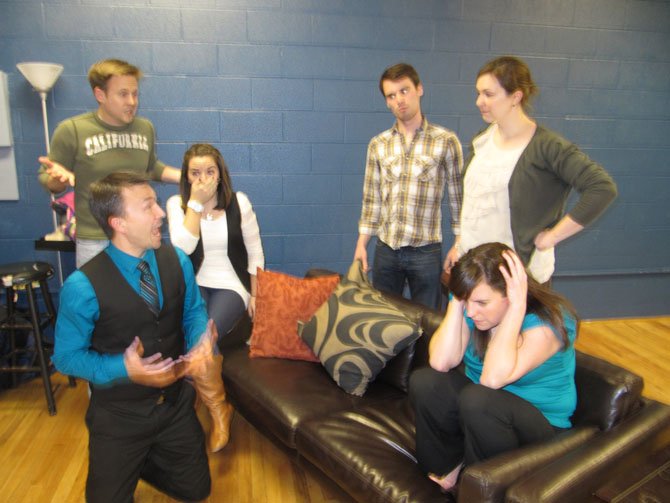 From left kneeling front: Joshua Redford, Tim Admas (left rear), Eve Korovesis, Terry Barr (standing right), Jolene Vettesee, Susanna Todd (far right seated).