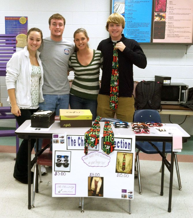 Students of the business called Chantilly Kollection are (from left) Amy Goffe, Adam LaBrecque, Emily Gembarowicz and Steve Aanstoos.

