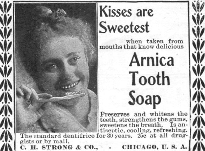 An 1899 advertisement for tooth soap, one of thousands in Reston resident Jay Paull’s collection. 