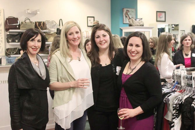 From the left, Christina Crawford of Chic Envy, Denise Stern of Mission Sleep, and NOVALive organizers Andrea Khoury and Micaela Williamson collaborated to raise money for a worthy cause.

