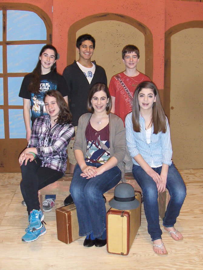 Some of the leads of Franklin’s “Thoroughly Modern Mille” are (back row, from left) Kayla Blatman, Mohammad Khan and Ryan Davis and (front row, from left) Elizabeth Malone, Megan Griggs and Sarah Woolf.