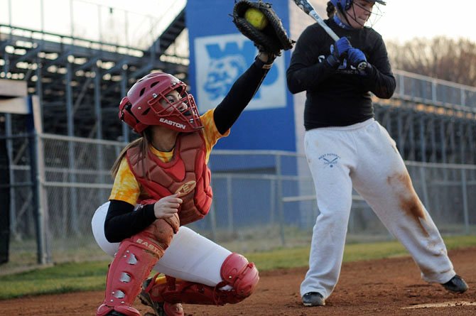West Potomac senior Jasmine Picini has earned all-district honors at catcher last season.