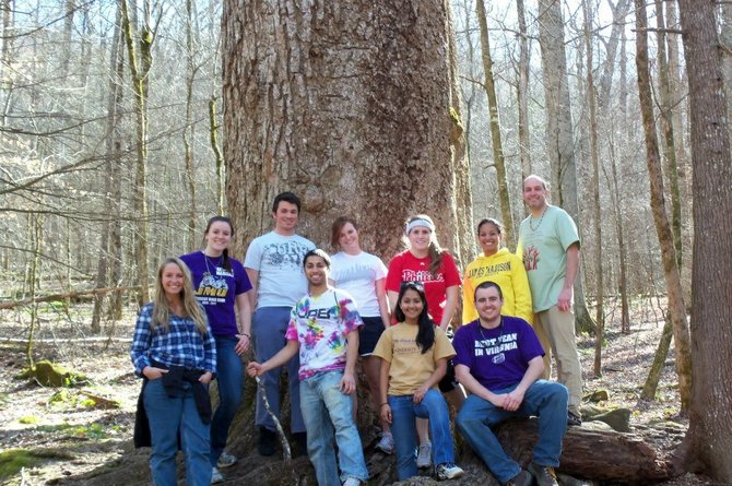 Julia Ledwith (front row, far left) pictured during the trip to Maryville, Tenn. 