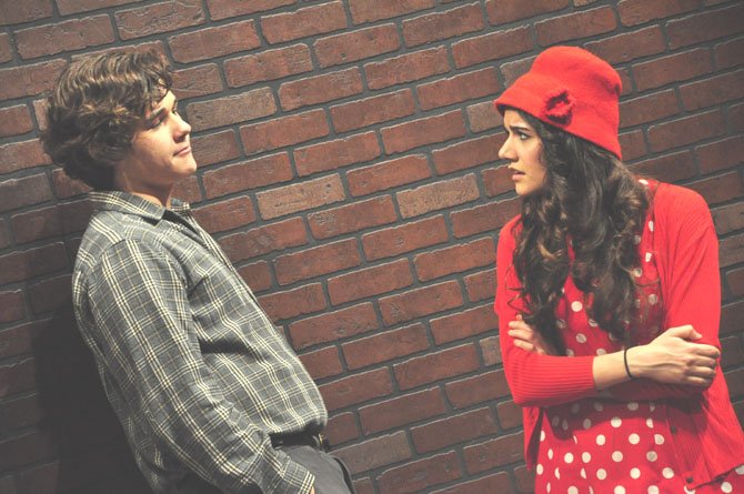 Eddie Carbone (played by Damian Leverett) argues with his niece Catherine (played by Lexie Shoaibi) during "A View From a Bridge," which will be presented at McLean High School starting March 21. 