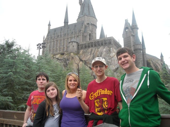 (From left) are Mac, Shea, Sam, Ryan and Liam Dillon, in November 2011, when their family visited The Wizarding World of Harry Potter at Universal Studios in Orlando. 