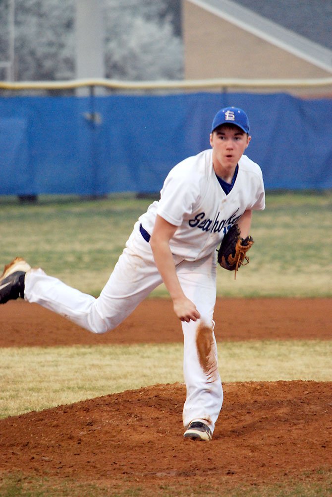 Billy McLaughlin pitched six innings for South Lakes last Friday night.