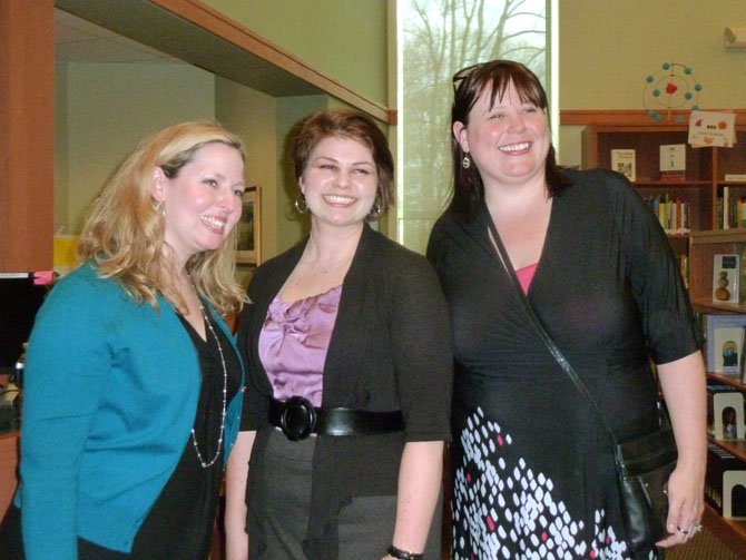 Author Ally Carter, Holy Child librarian Sarah Stonesifer and author Rachel Hawkins.
