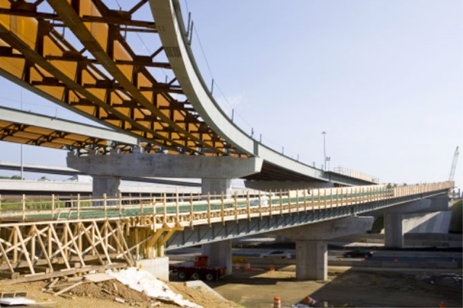 New bridge piers are under development to support completion of project construction in the Springfield Interchange and provide a seamless connection between HOV service on I-95/I-395 to the 495 Express Lanes.
