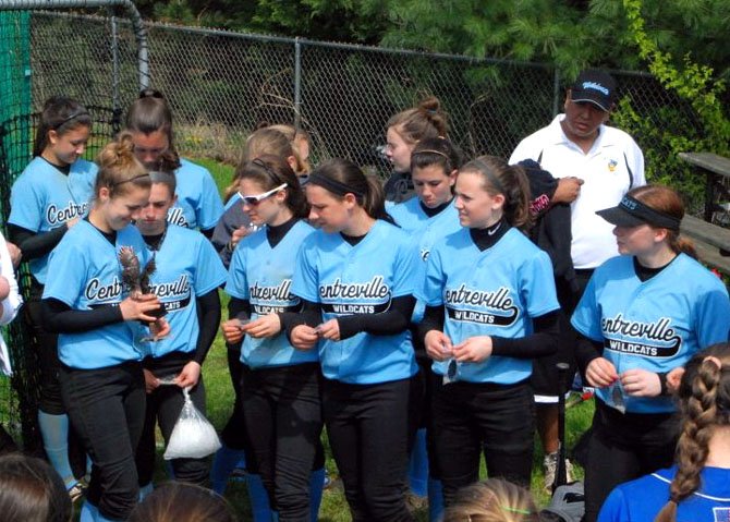 The Centreville High girls' softball team was awarded the second place team trophy during informal ceremonies following the Wildcats' finals game at the Madison High Spring Break Tournament.