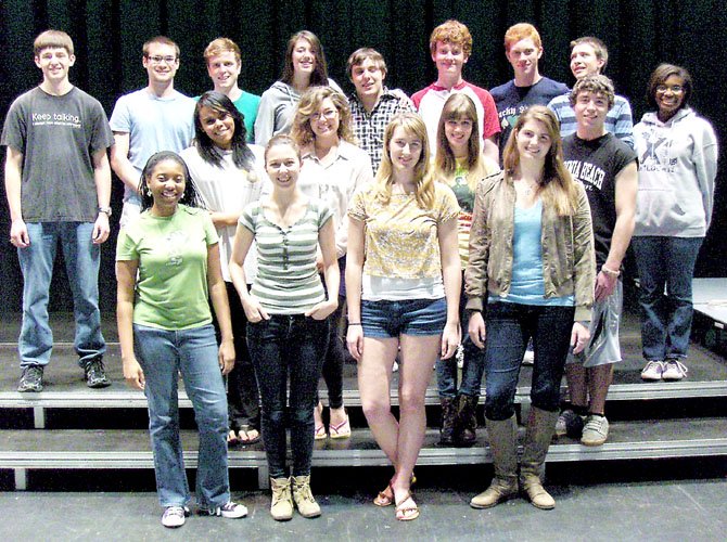 Nearly the entire cast of Centreville High’s production of "Radium Girls."