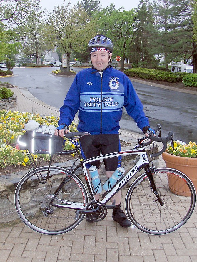 Centreville’s Kevin Whalen will bicycle 230 miles in three days during the 16th annual Police Unity Tour.