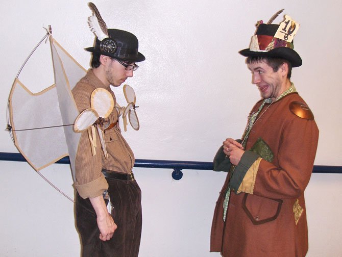 (From left) are Sam Bergman as the winged Griffin and C.J. McCracken as the Mad Hatter.