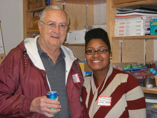 LCAC Volunteer Mike Dakes (left) with LCAC Case Manager for Client Services.