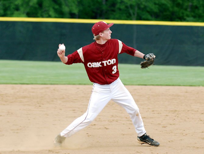 Oakton junior shortstop Mitchell Carroll has played well for the Cougars this season both at shortstop and at the plate.