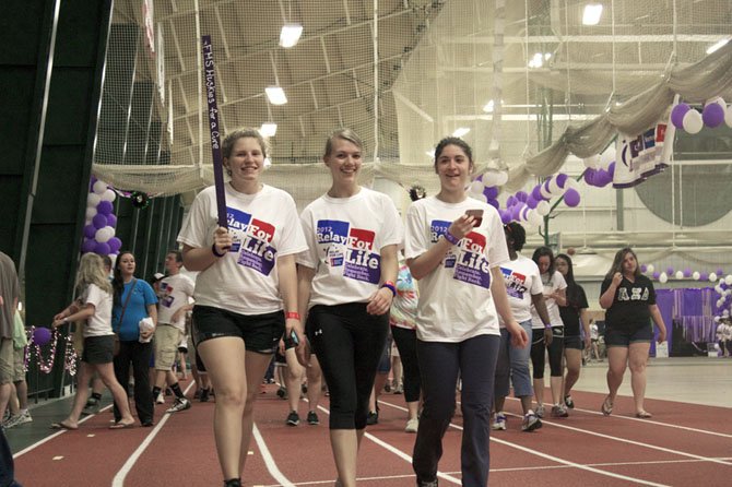 Flint Hill Students take part in the ‘Relay for Life’ event on Saturday, April 21 at GMU.

