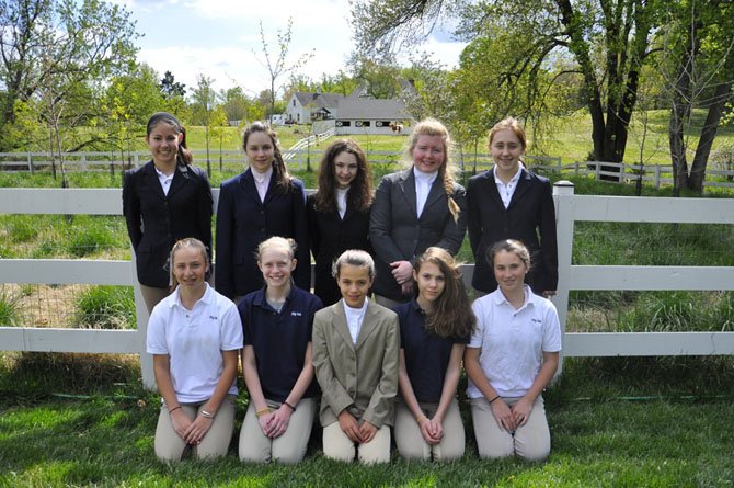 Members of the Connelly School of the Holy Child JV Equestrian Team.