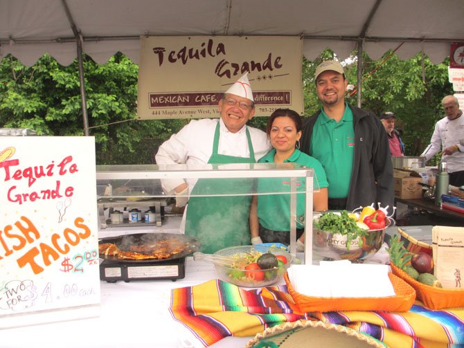 Taste of Vienna guests got the chance to see the fish for Tequila Grande's fish tacos prepared on-site.

