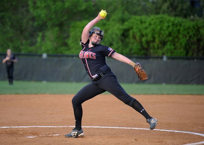 Madison pitcher Kelsey Ross earned the decision in the Warhawks’ 5-4 win over Marshall. 