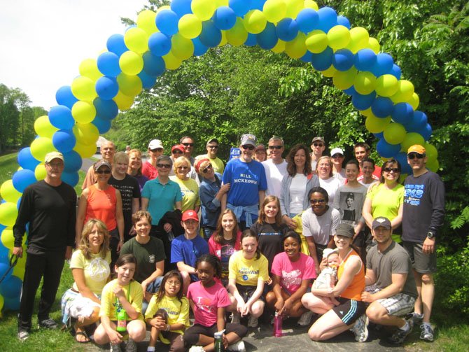 The McKeowns’ 2011 Vision Walk team; John and Linda are to the right of man in “Bill McKeown” T-shirt.

