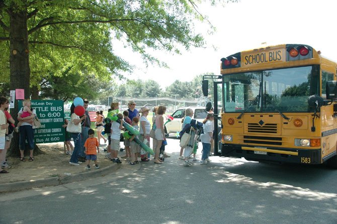 Families can save time, energy and money by taking a shuttle bus to McLean Day at Lewinsville Park.

