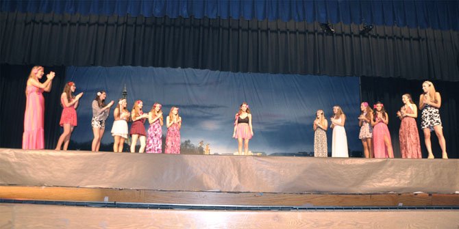 Students take to the stage at the Walt Whitman Fashion Show. 
