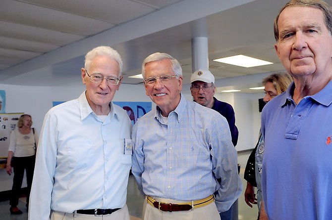 Members of the Class of ’57: Jeff Barnes, Phil Yates and Ross Hunt.