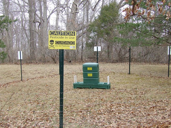 Fences have been constructed around all 20 treatment stations. Signs have been clearly posted at each fence plot site and park patrons are prohibited from handling any equipment or entering the fence plots. Each station is under police surveillance.