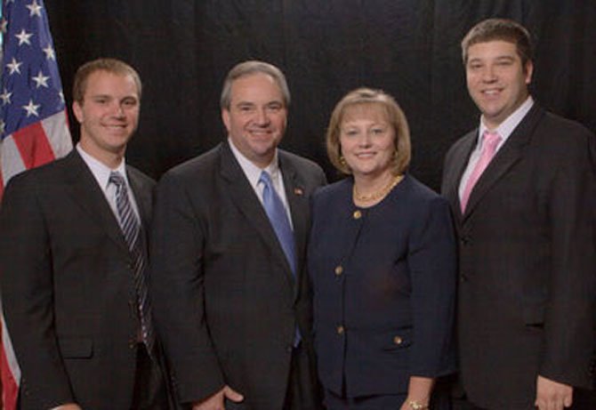 Lt. Gov. Bill Bolling and wife Jean Ann with their two children.
