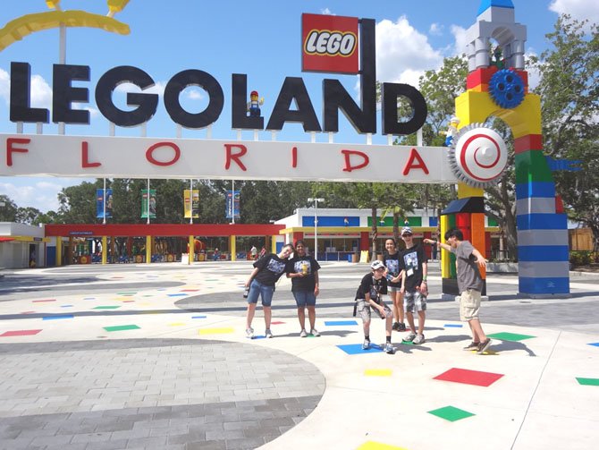 The Brainy Bunch First Lego League (FLL) team at the Closing Ceremony at Legoland.