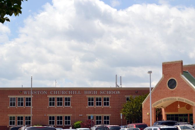 Potomac's Winston Churchill High School was named the top public high school in Maryland. 