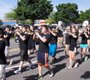 Chantilly High’s marching band wore warm-weather attire.