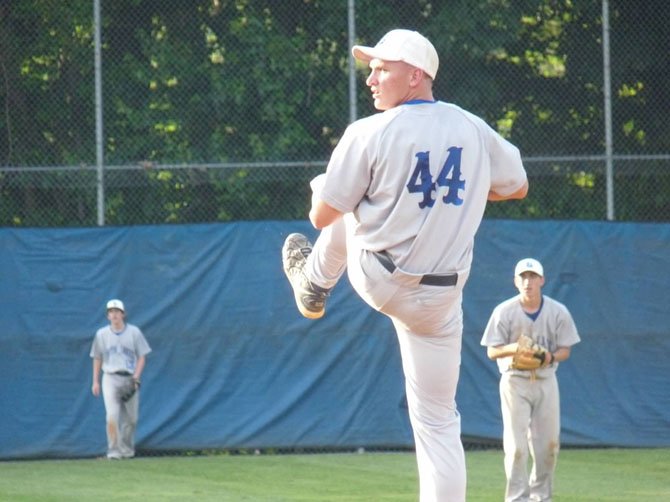 Bobby Rae Allen pitched the seventh inning versus Fairfax last week, earning the save in his team's 8-7 playoff win. 