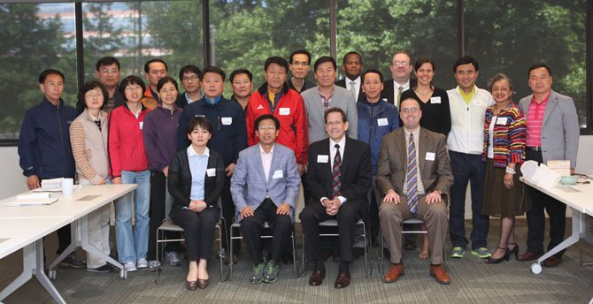 Representatives from the province of JeollaNam-Do in South Korea visit Reston.

