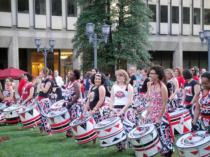 The Batala Washington all female drummer group opened for this year’s Artomatic. The 40-woman drummer group wowed the audience with high-energy rhythms grounded in Brazilian and reggae beats. 