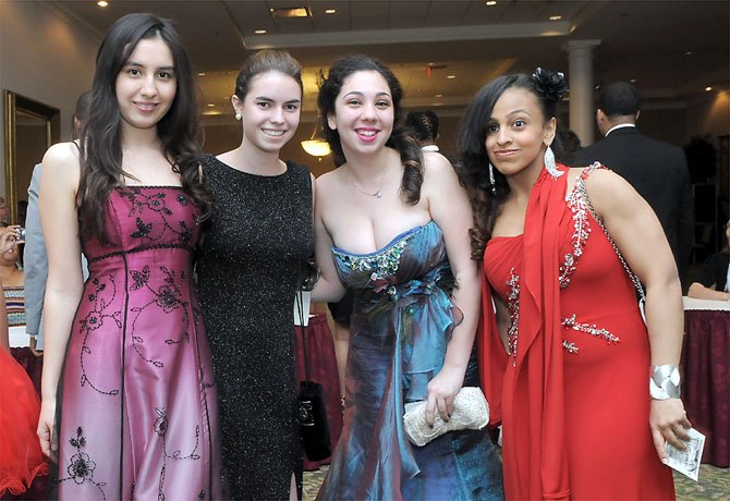 Dildova Rakhmatullaeva poses for a picture with friends Sarah, Clare and Chachi.