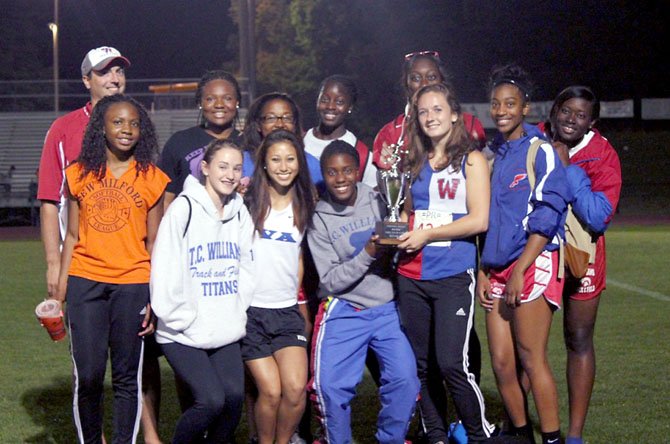 The T.C. Williams girls’ track and field team placed second at regionals.