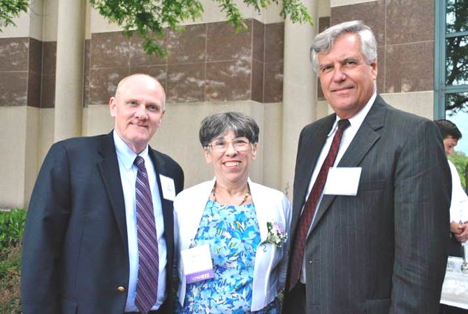 Bill Wilson, "Lady" Tessie Wilson, and Superintendent of Fairfax County Public Schools Jack Dale at the 30th anniversary of Celebrate Fairfax honoring the 2012 Lord and Lady Fairfax nominees. The event was held at the Fairfax County Government Center Tuesday, June 6.